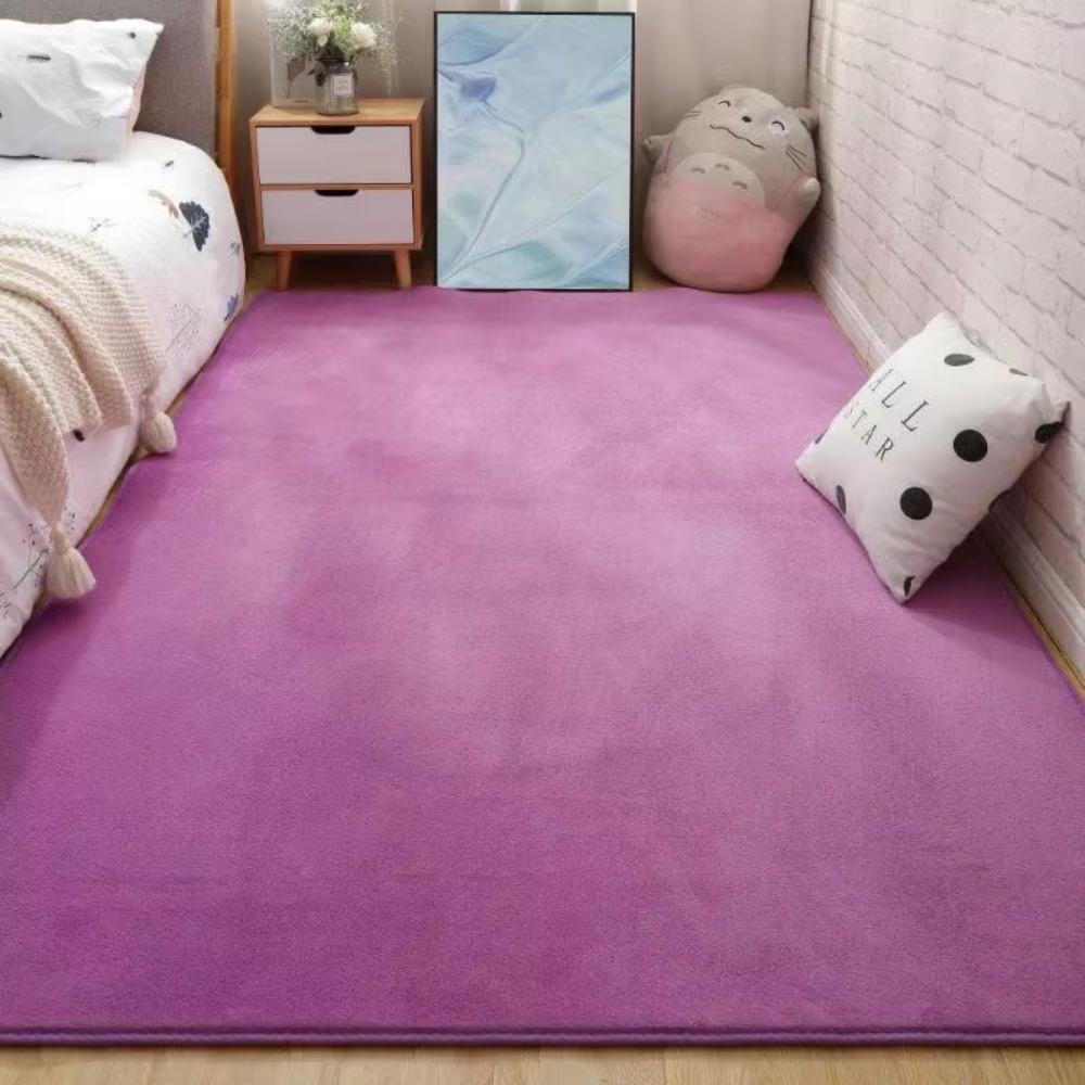 Modern Solid Colors Theme Carpet Bedroom Bedside Soft Nonslip Rug Living Room Sofa Decor Carpet Lounge Coffee Table Floor Mat