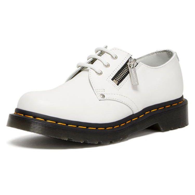 Dr. Martens Twin Zip Leather Casual Shoes Women Casual Shoes White 27633100