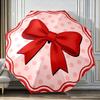 Retro Round Red Bow Polka Dot Pink Unique Print Folding Umbrella