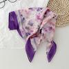 Summer New National Style Small Flower Cotton and Linen Small Square Scarf Women's Light and Breathable 18 * 18 Small Scarf Head Scarf Small Scarf