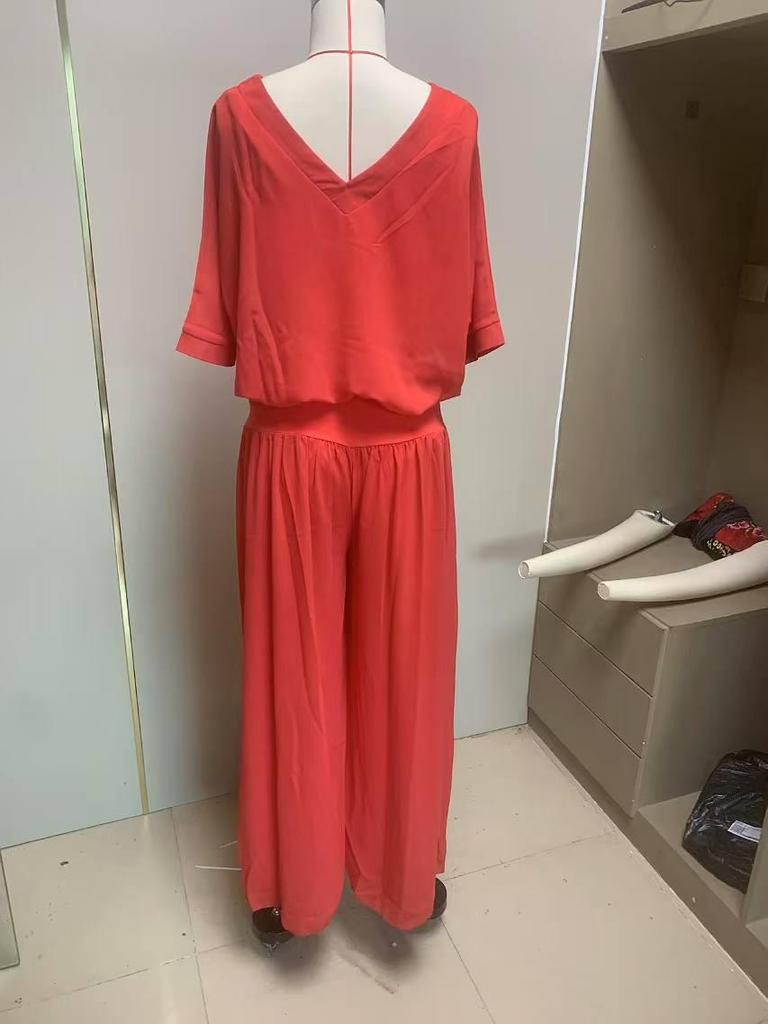 2024 Summer Women's Fashion Solid Color Chiffon Set - Hot Selling European & American Style