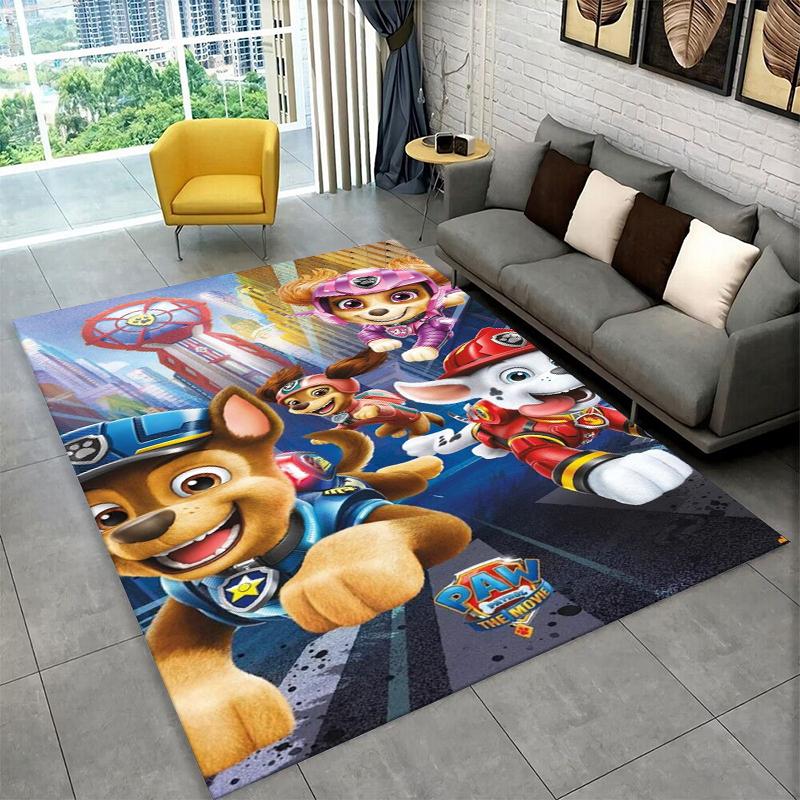 Cartoon P-Patrol Cute Dog Carpet Rug for Playroom Bedroom Living Room Sofa Home Decor,kid Game Area Rug Non-slip Floor Mat