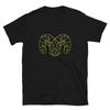 RAM Sheep Yellow Animal Outline Classic Fit T- Shirt