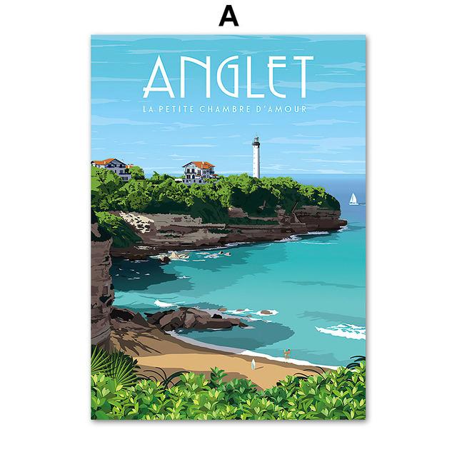 

Путешествие знаменитый городской пейзаж настенная живопись на холсте плакаты на скандинавскую тему и принты настенные панно для гостиной, спальни, декора 21cm×30cm NoFrame