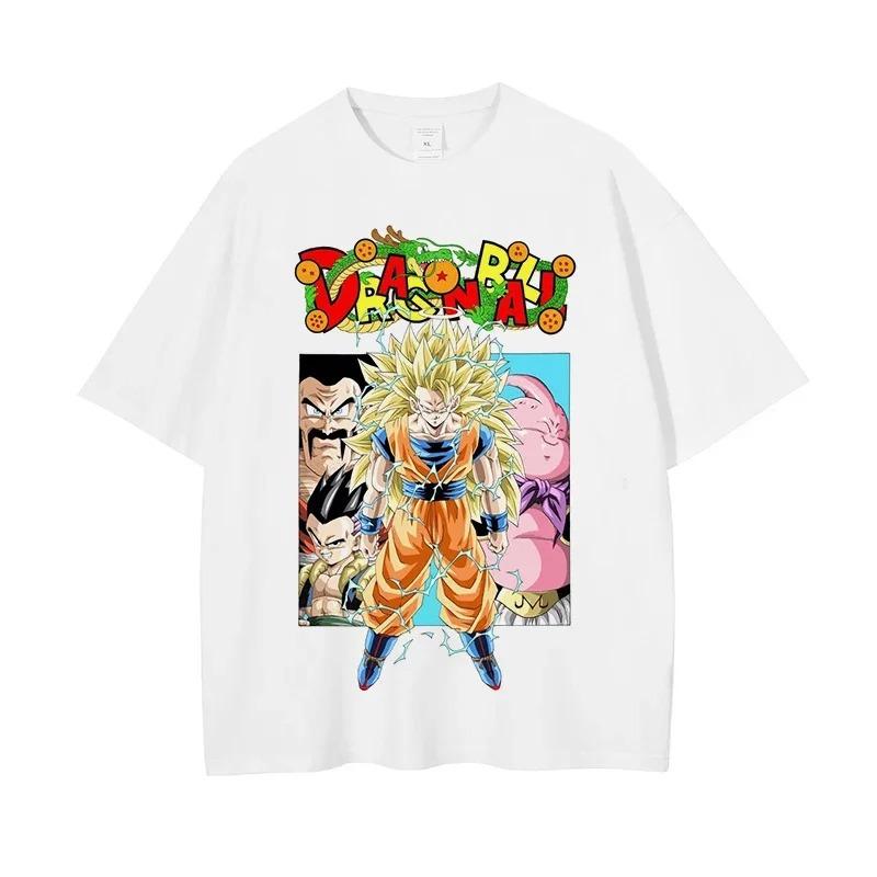 Dragon Ball Z Super Vegeta vs Cell Semiperfetto Stampa Manga T-shirt Oversize | Top Casual Unisex