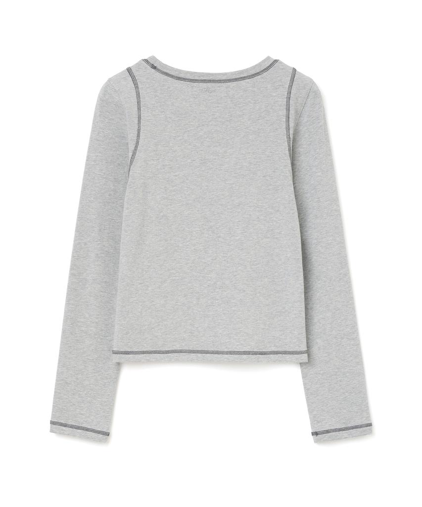 MILLO WOMEN Soft Long Sleeve T-Shirt [Melange Gray]