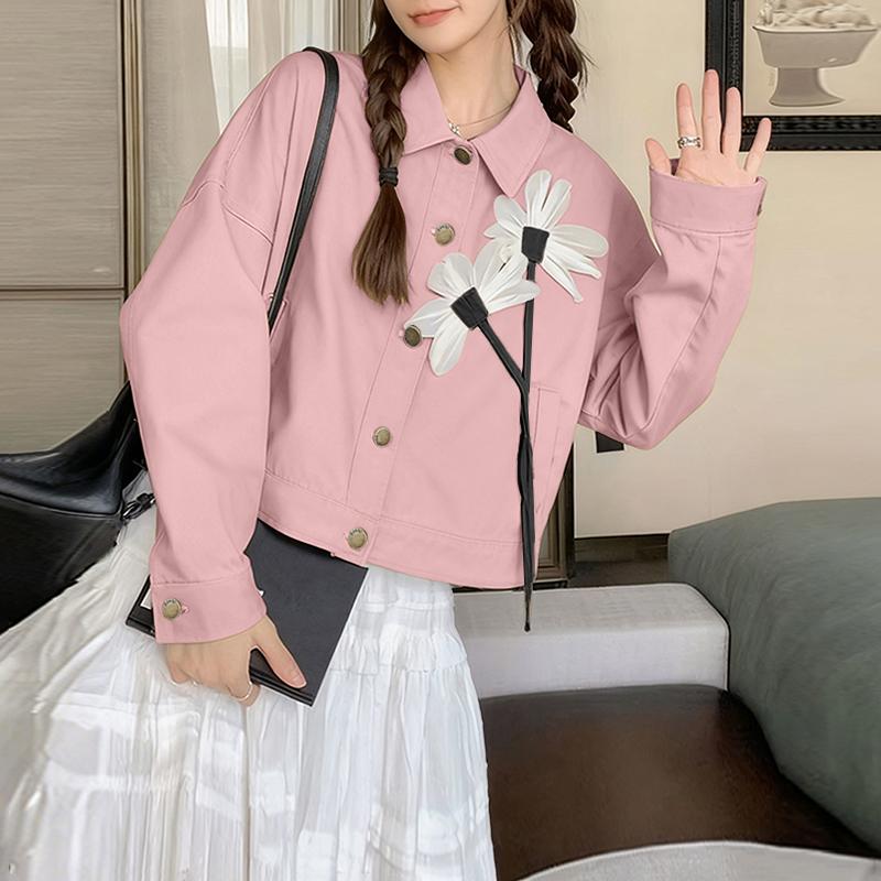 ZANZEA Blusa feminina casual gola virada para baixo solta manga comprida