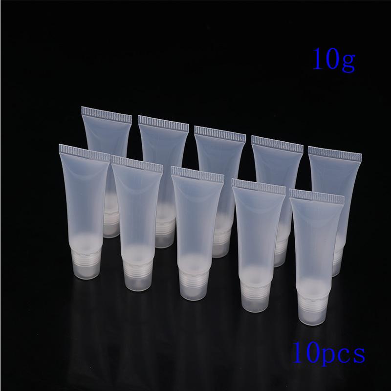 10Pcs 5/10/15Ml Leere Lippenstift Rohr Lip Balm Weichen Schlauch Make-Up Squeeze Klar Lip Gloss Container