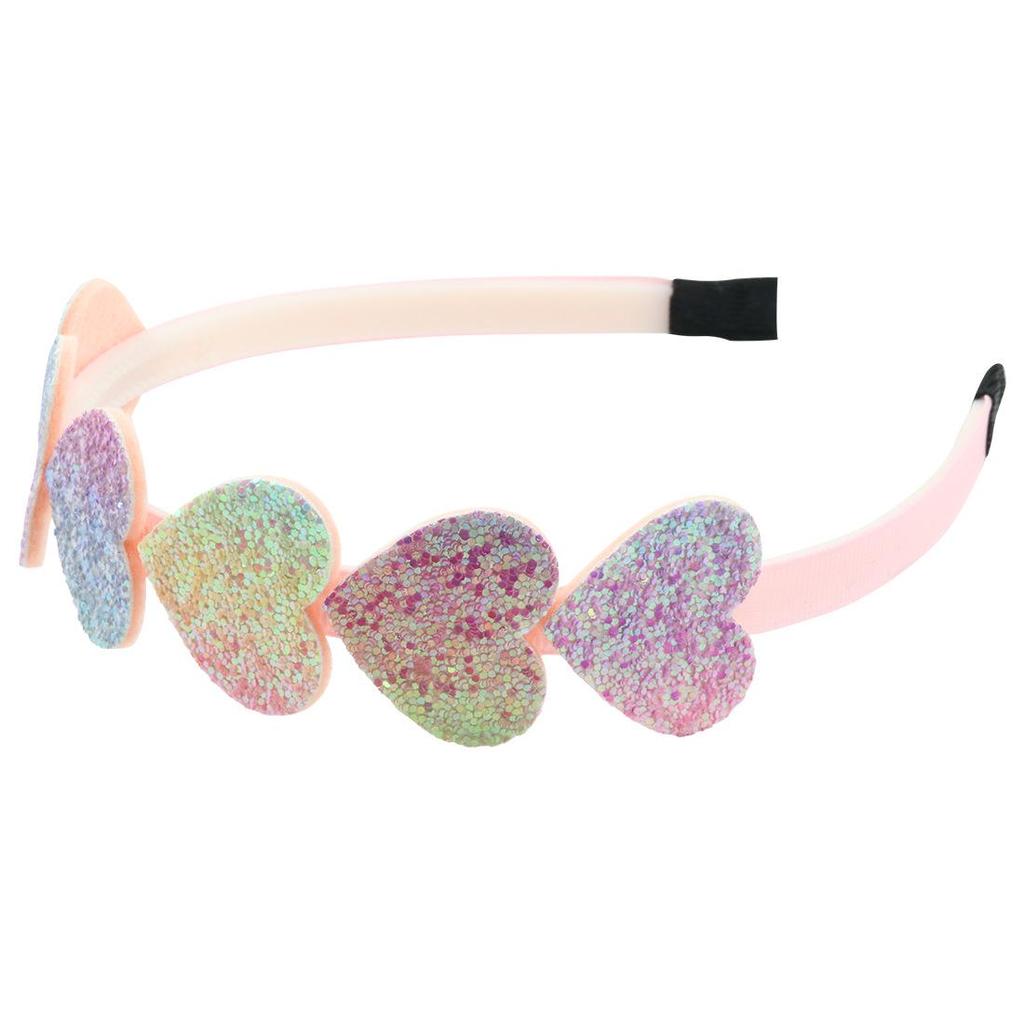 Colorful Mermaid Heart & Star Rainbow Headband - Kids' Party Hair Accessory
