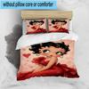 3PCS Laday In Red Dress 3pcs Bedding,Including 3PCS Duvet Cover And 2pcs Pillowcases Perfect for Christmas,Ideal for Bedroom, Dormitory