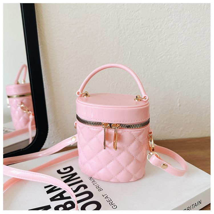 2025 Kids' Jelly Mini Cylinder Crossbody Bag – Cute, Stylish Small Handbag for Makeup & Accessories