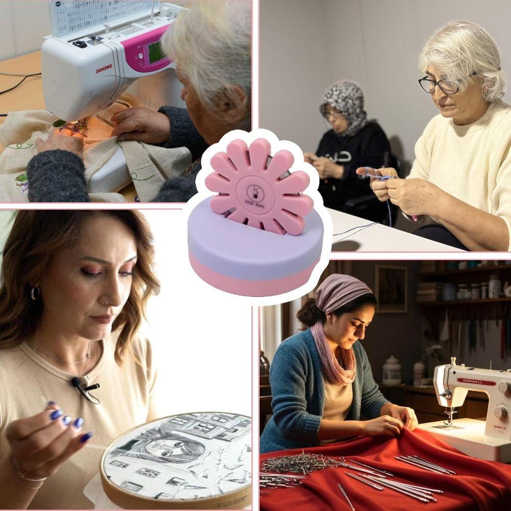 Magnetic Bottom Thread Cutter Embroidery DIY Thread Cutting Tools Thread Trimming Removal Magnetic Pins Holder