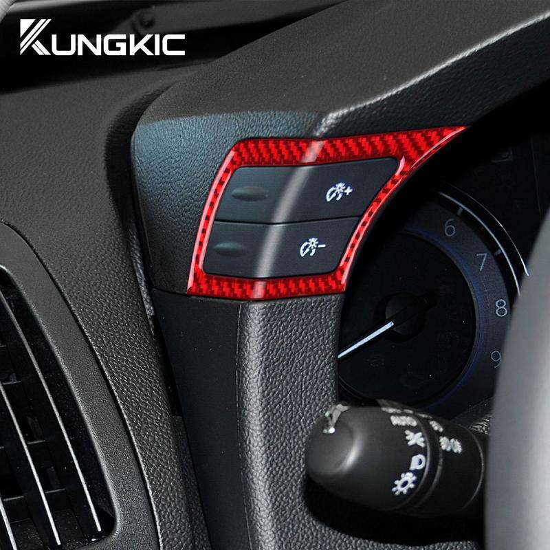For Infiniti G25 2010-2013 G35 2007 2008 G37 2008-2011 2012 2013 Real Soft Carbon Fiber Car Cruise Control Button Trim Sticker.
