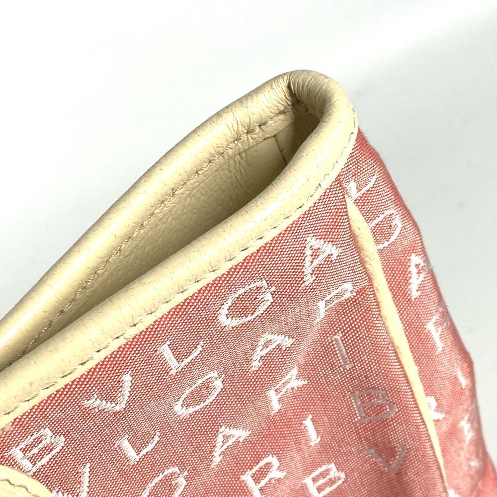 BVLGARI Logo mania Vertical Tote Bag Shoulder Bag Leather/Canvas pink/White