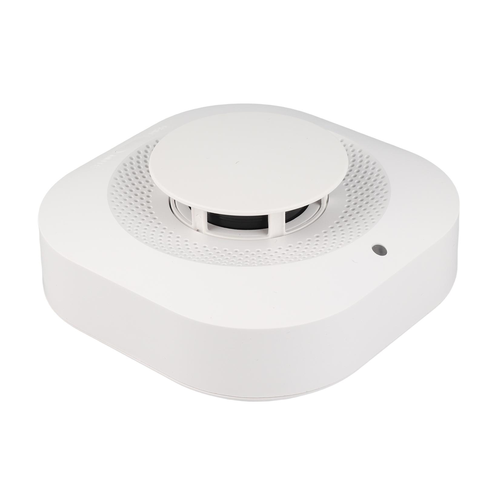 Tuya Zigbee Интеллектуальное беспроводное устройство обнаружения дыма 360° Индукционный домашний детектор оповещения о дыме Звуковая световая сигнализация И короткий белый