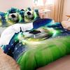 3pcs Polyester Football Print Duvet Cover Set (1* Duvet Cover + 2* Pillowcases, Core Not Included), Suitable For Bedrooms