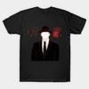 Men Black Print T-shirt September The Observer No-Cut Transfer Paper Print Cotton Tshirt
