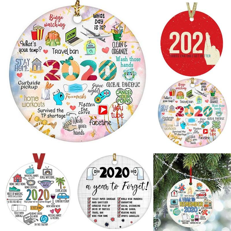 Unique 2020 A Year To Remember Acrylic Quarantine Christmas Ornament For Personalized Tree Decor