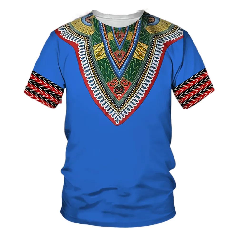 New Summer African Ethnic Style Pattern 3D Print T-Shirts Men Women Tshirt Short Sleeve Oversized Harajuku Tee Top Kid 2025