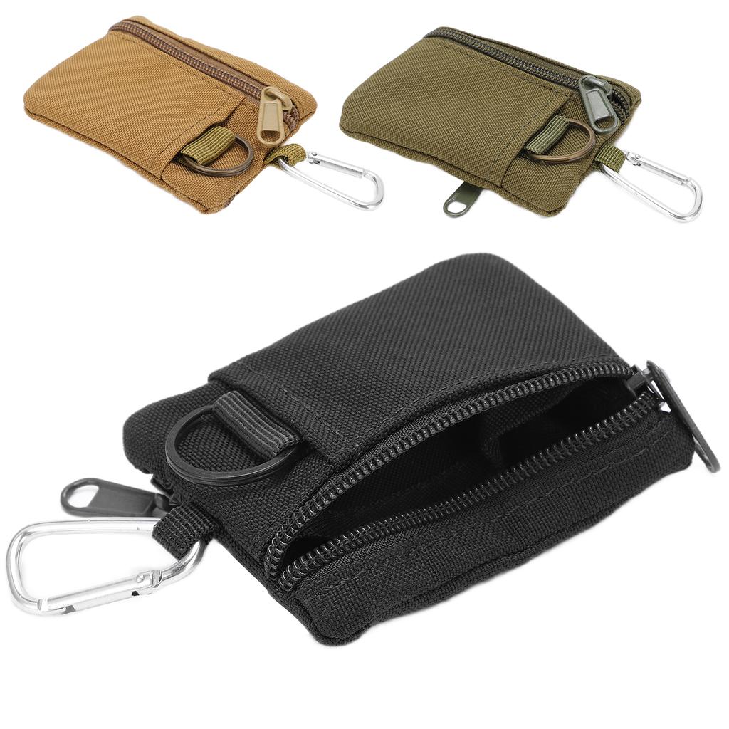 Outdoor  Molle Pouch Outdoor  Molle Pouch Wallet  Portable Key Card Case  Pouch Bag  Purse with Carabiner
