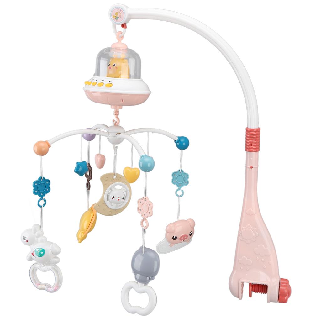 Baby Mobile Hanging Rotating Animals Night Lights Relaxing Music Baby Plastic Mobile with Projector