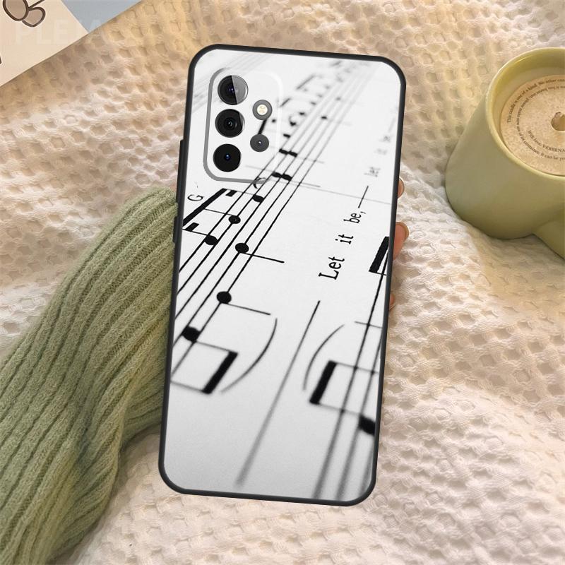 Piano Keys Musical Case For Samsung Galaxy A16 A33 A36 A56 A26 A15 A55 A53 A35 A22 A32 A52 A54 A34 A14 A05 A06
