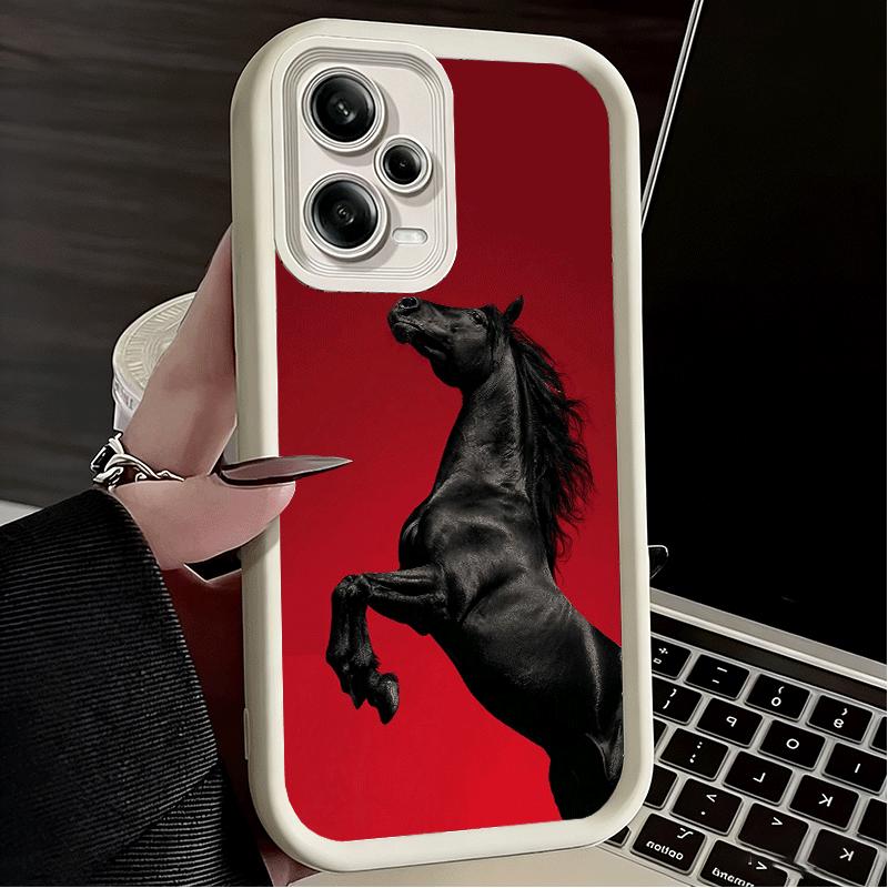 Phone Case for Xiaomi Redmi Note 15 14 13 Pro Plus Black Horse Galloping Shell 12S 11 11S 11T 5G 14S Soft Silicone Funda