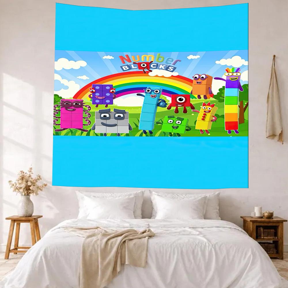 Numberblocks Wall Decor Tapestry Art For Pet Memorial Birthdaywedding Party Backdrop Family Gift
