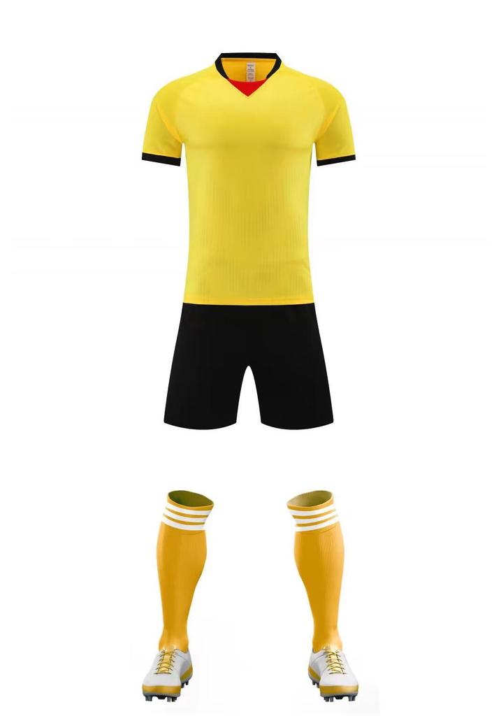 Men's Summer Short Sleeve Breathable Football Jersey Set - Adult & Children