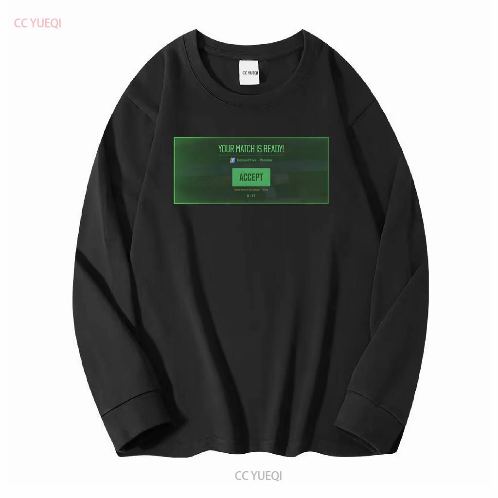 CS2 Gotowy na Mecz Koszulka S XXXL Różne Kolory Darmowa Wysyłka Długi lub Krótki Rękaw Vintage Wypłukany Streetwear Lekko Casualowy