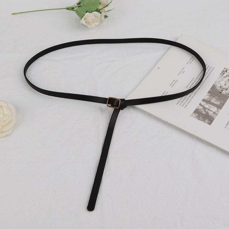 Versatile Korean-Style Women’s Leather Waist Belt for Dresses, Jackets, and Sweaters