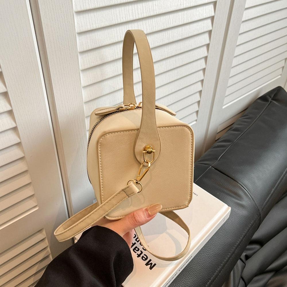

Versatile Texture PU Leather Shoulder Bag Mini Zipper Crossbody Bag Commuting Bags Daily Use хакі