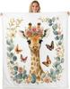 GUOYU Blanket Boys Girls Japanese Style Plush Blanket for Bed Sofa Couch Japanese Ukiyoe Sherpa Blanket Cherry Blossoms Fleece Throw Blanket