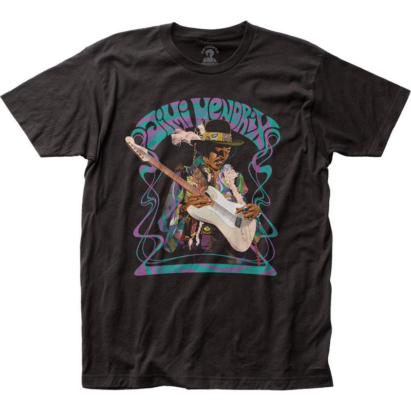 Jimi Hendrix Psychedelic Unisex T-shirt Music Classic Concert Band Tee New Black