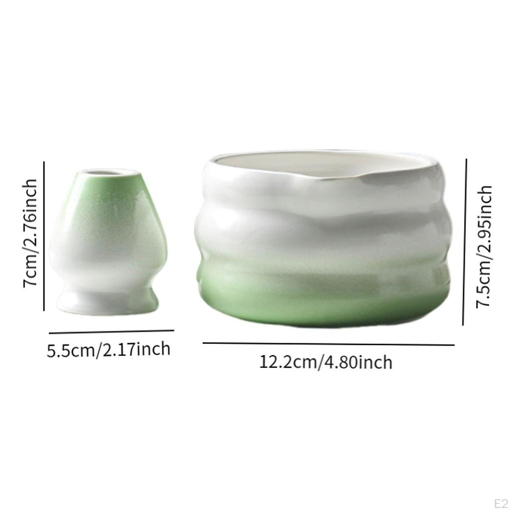 Japanisches Matcha Tee-Set, Kit mit Schale, Besenhalter, Elegantes Set