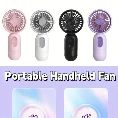 USB Mini Rechargeable Portable Fan with 3 Speeds, Handheld Fan for Gift Choice, Perfect For Office, Outdoor, Travel, Camping