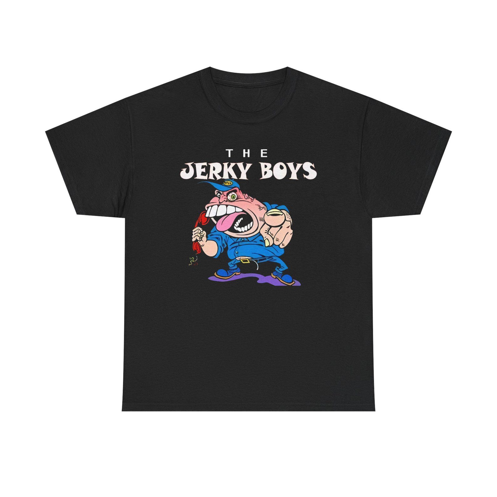 The Jerky Boys Movie Logo Black Tee T-Shirt Size S to 5XL M