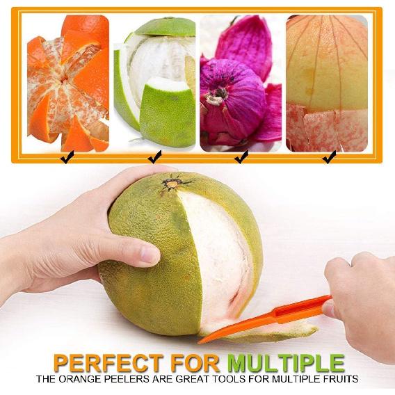 Orange Peeler Tools Citrus Peel Cutter Plastic Fruit Vegetable Slicer Cutter Lemon Peeler Opener Remover Fruit Tools Kitchen Accessories Cooking