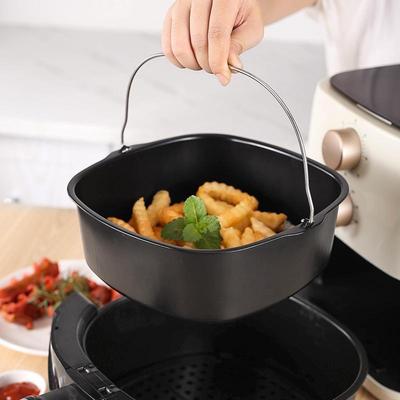 Dish Pot Non-stick Cake Baking Tray Basket Air Fryer Baking Mould Cake Baking Pan Air Fryer Accessories Cake Mold Pizza Plate