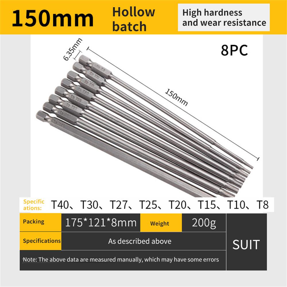 Torx Security Bit Set Steel Magnetic Security Screwdriver Set 150mm Star Screwdriver Set for Shark Vacuum