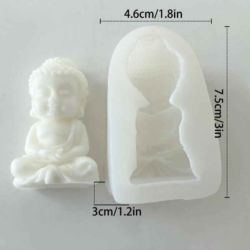 Soška Buddhy Svíčka Silikonová forma 3D postava Aromaterapie Sádrové formy Ručně vyráběné Mýdlo Pryskyřice Formička DIY Dort Čokoláda