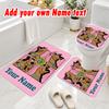 Personalized Scooby-Doo 3Pcs Flannel Toilet Mat Set Custom Text Bathroom Rug Non Slip