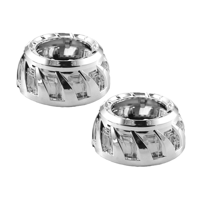 

ABLZ-Белый свет Ксеноновый светодиодный Проекторная линза 3 дюйма Спиральная маска Фара Модификация Аксессуар 2 шт. Дневной свет Крышка Интегрировать