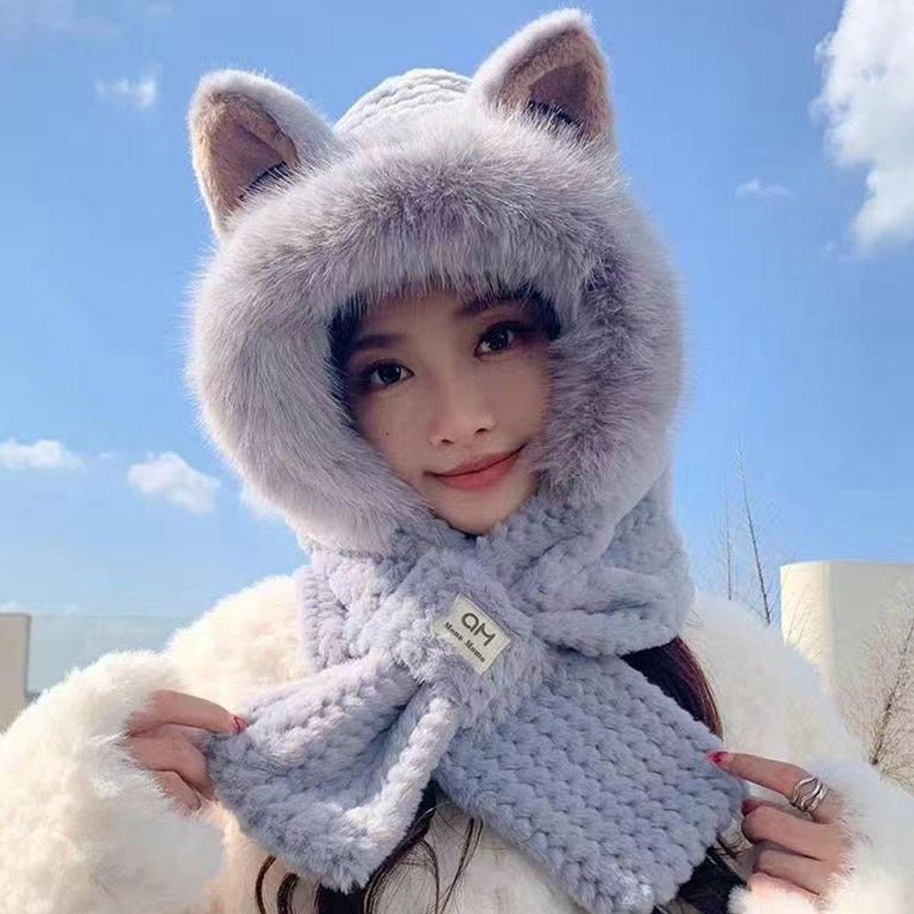 

Утепляющий цельный шарф-шапка, ветрозащитная грелка для шеи, зимний комплект шарфа с капюшоном, для улицы серый