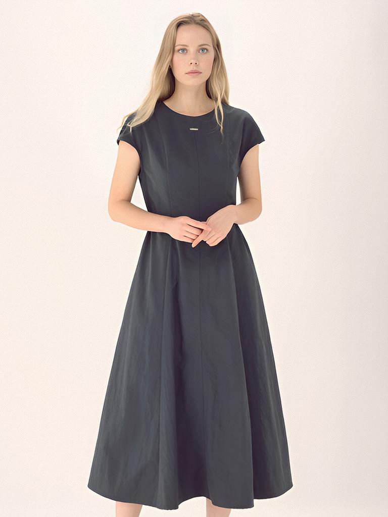 ACUD Cap Sleeve Strap Dress_Charcoal