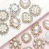 Heart-Shaped Rhinestone & Faux Pearl Decor Home Clothing Accessories DIY Jewelry Making Supplies