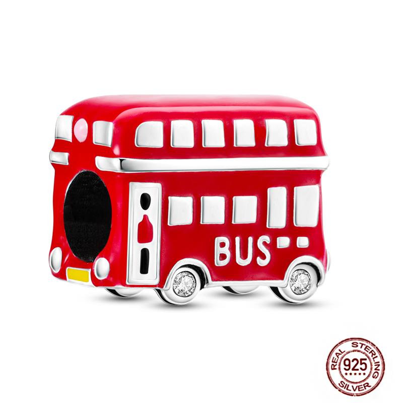 Fits Original Red Colorful Charmscopper Love Heart Bike Travel Race Car For Women Bracelet Christmas Gift Beads Diy Jewelry