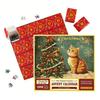 1000Pcs/Set Christmas Jigsaw Puzzle Advent Puzzle 2025 24 Days Educational Puzzle Xmas Countdown Calendar Decoration Holiday Party Gift