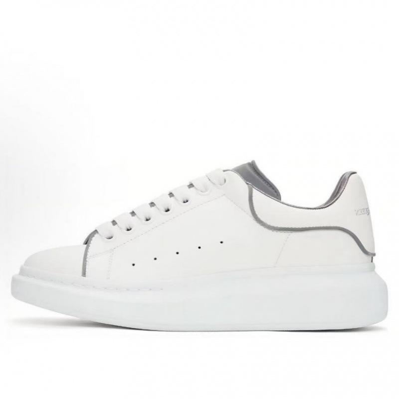 Original Mcqueen White Shoes Cowhide Versatile Board Shoes Men'S And Women'S Platform Muffin Shoes Increased By 5Cm