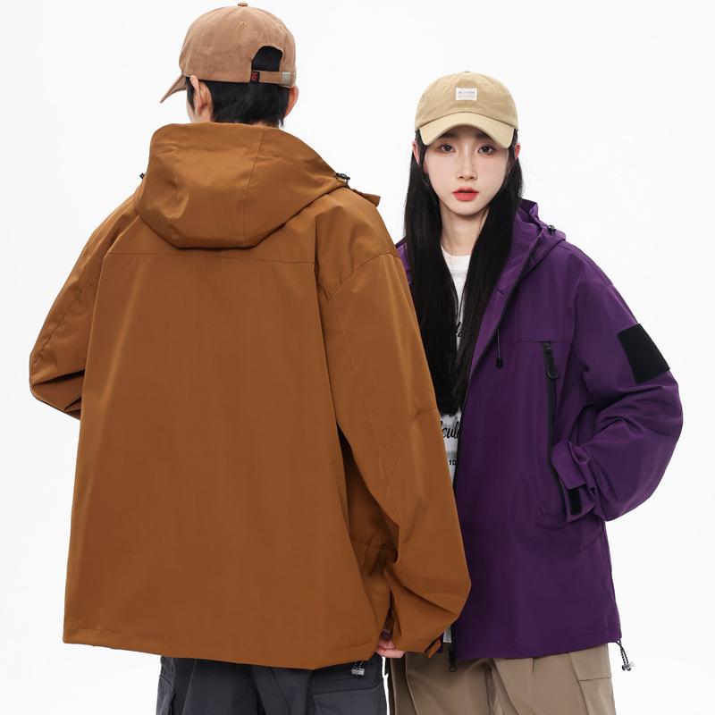 2024 Korean Style Windbreaker Jacket for Men & Women - Casual Outdoor Spring/Autumn Sportswear